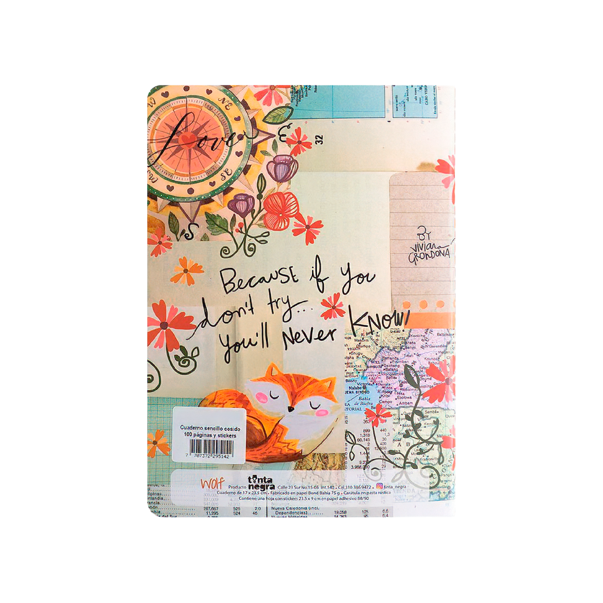 Cuaderno Cosido Rayado - Wolf