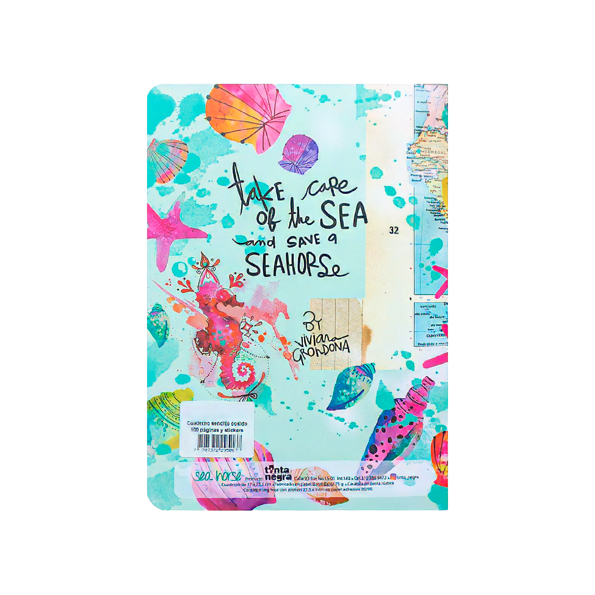 Cuaderno Cosido Rayado - Sea Horse