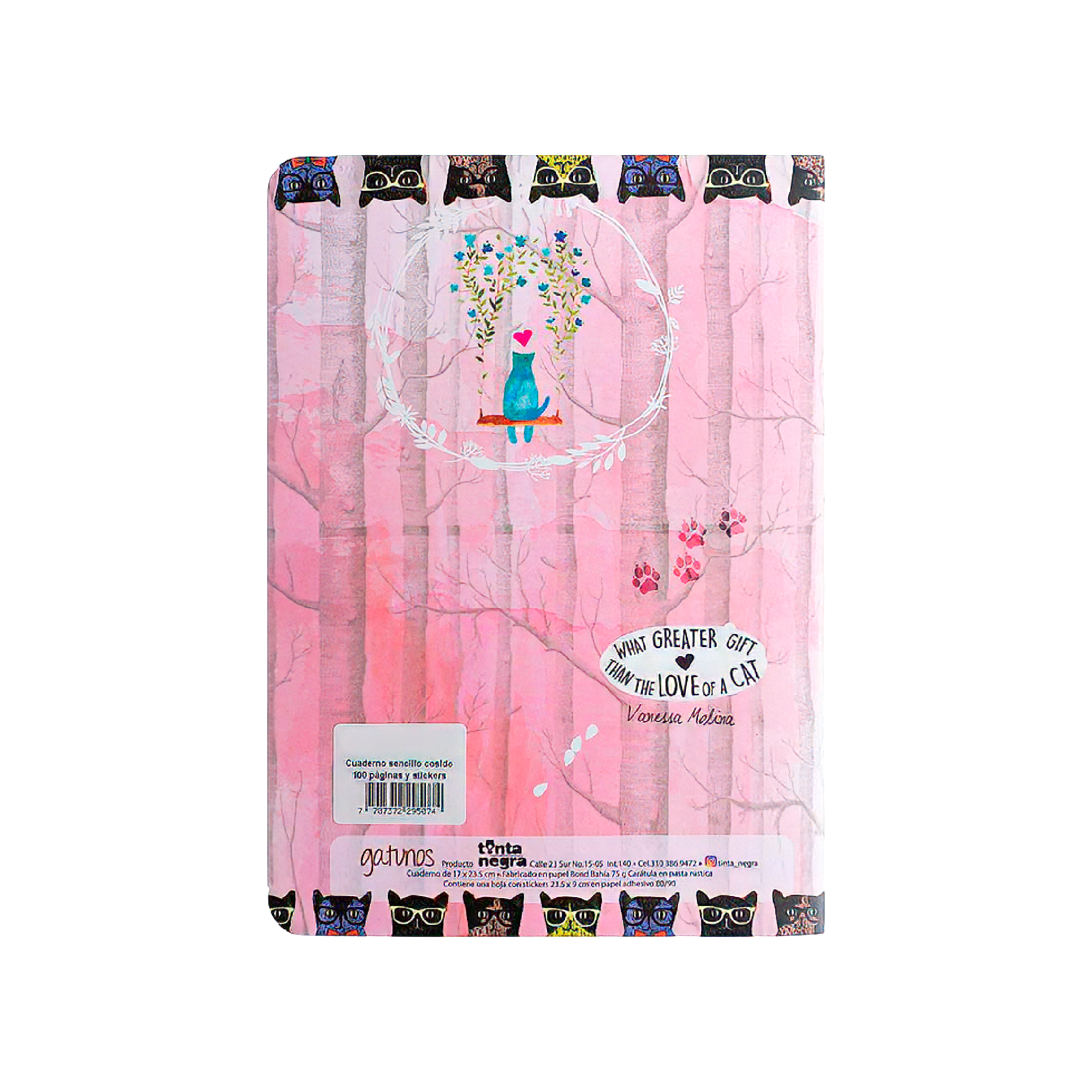 Cuaderno Cosido Cuadriculado - Gatunos