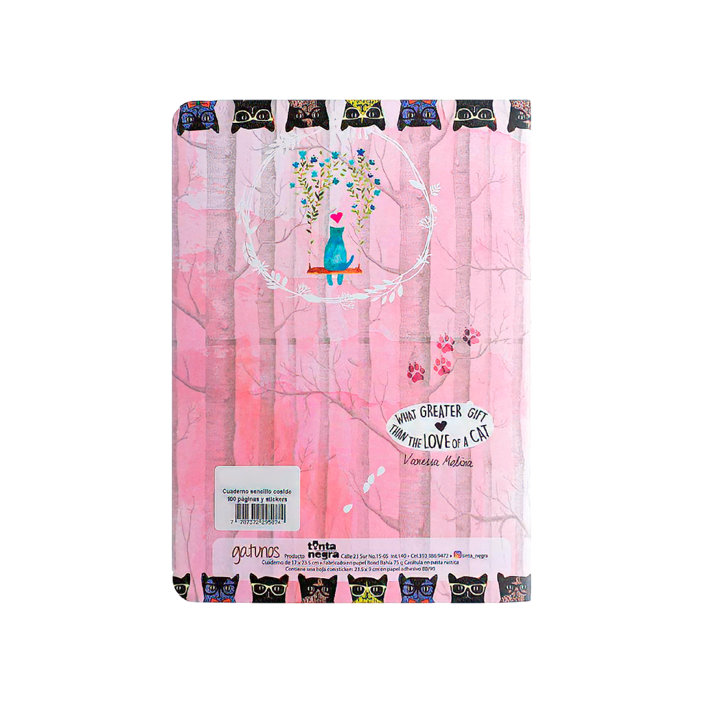 Cuaderno Cosido Rayado - Gatunos