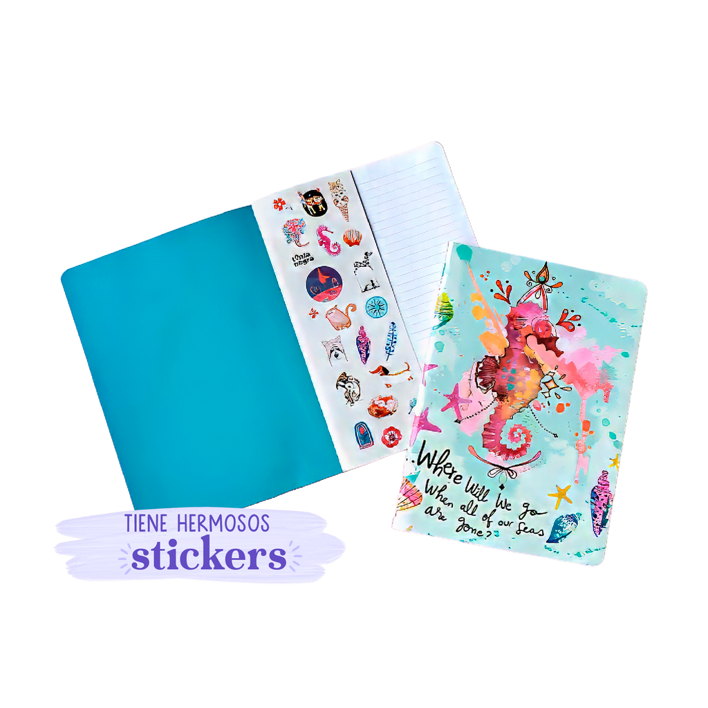Cuaderno Cosido Rayado - Sea Horse