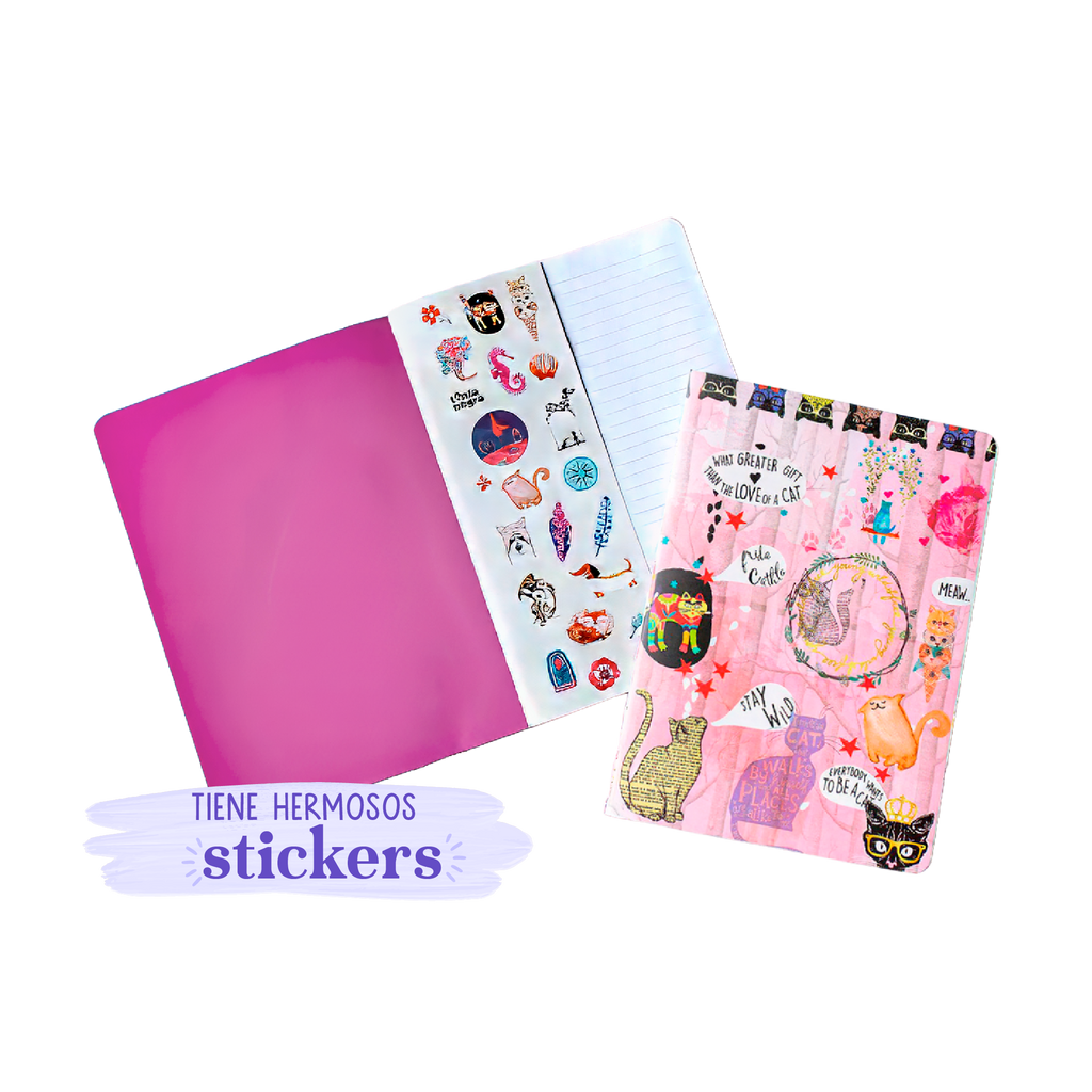 Cuaderno Cosido Rayado - Gatunos