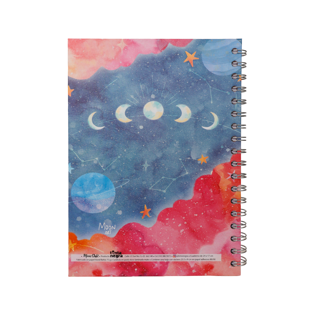Cuaderno Sencillo Mediano Rayado - Moon Child
