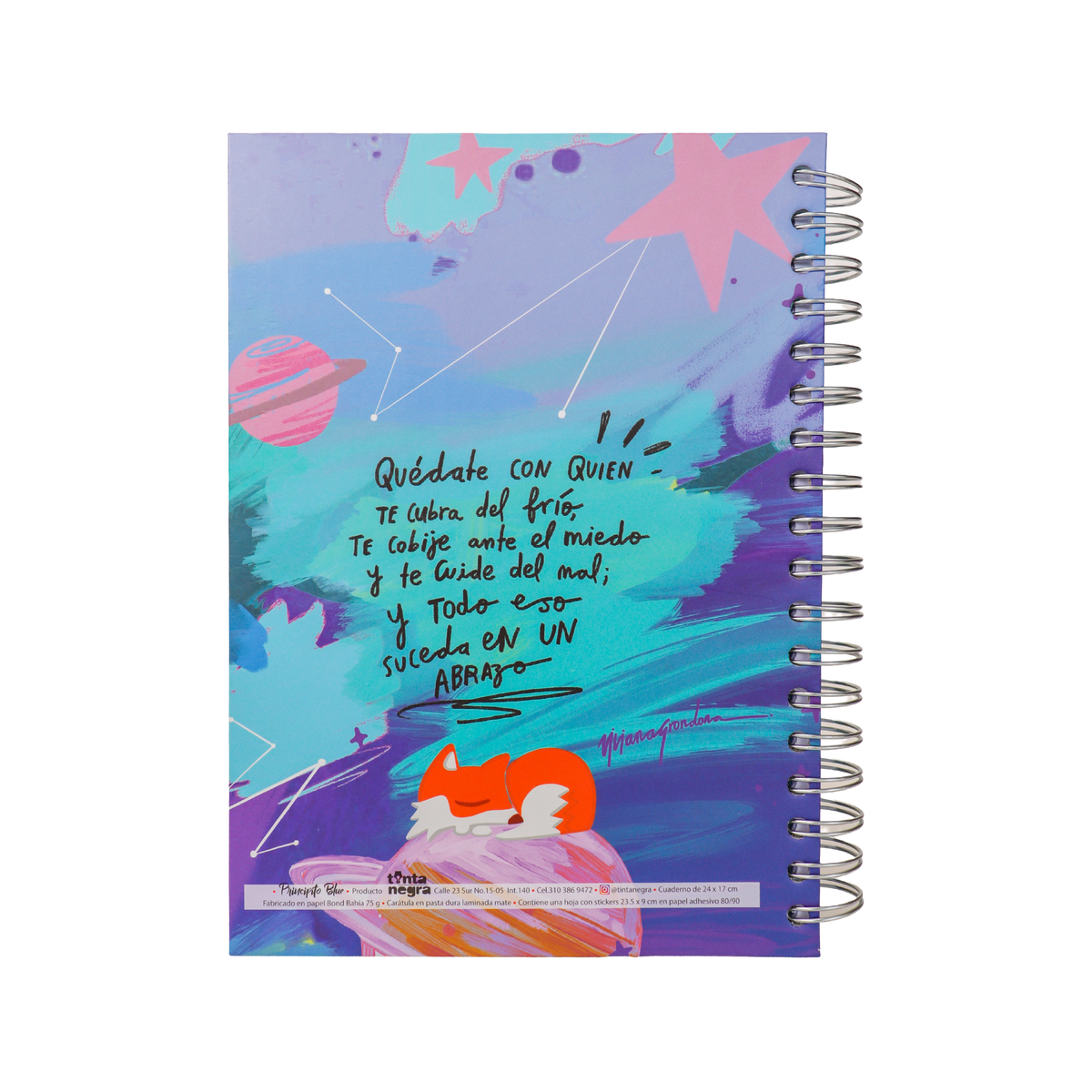 Cuaderno Sencillo Mediano Rayado - Principito Blue