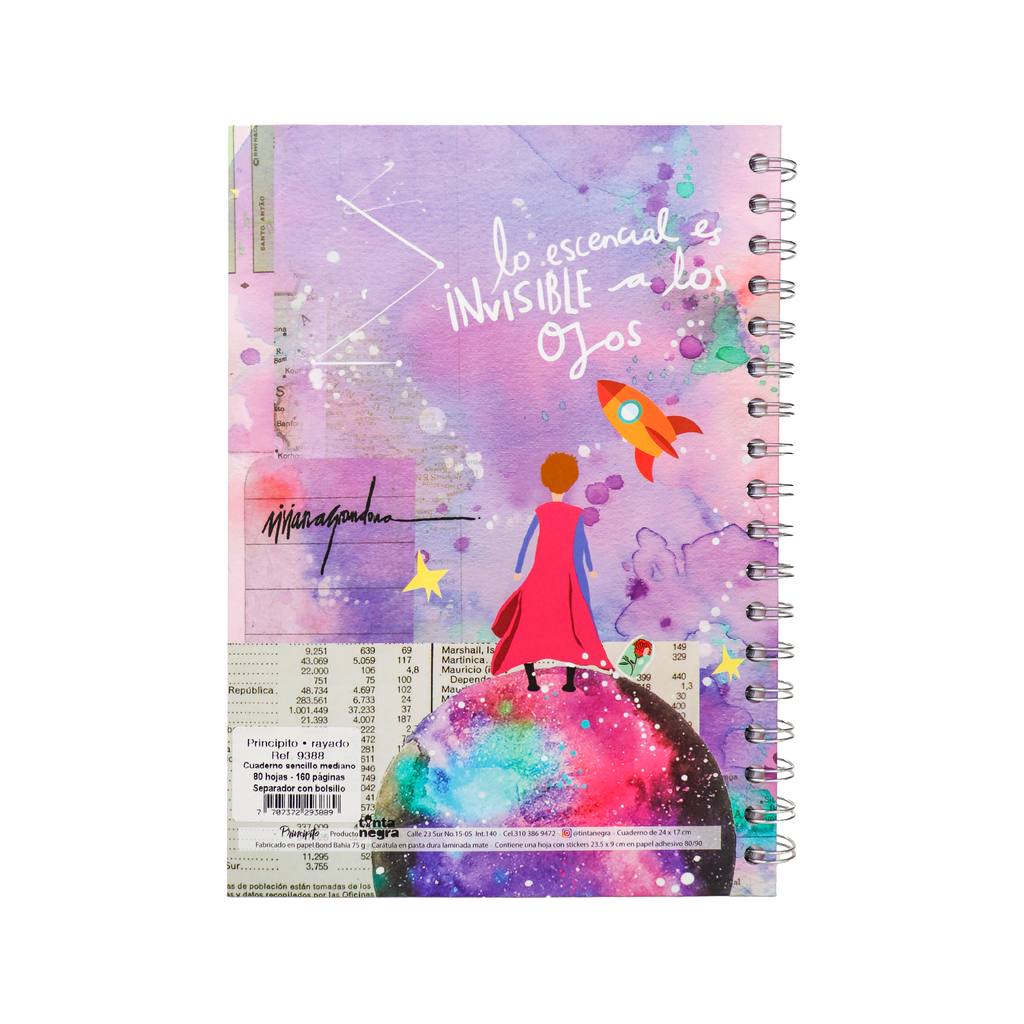 Cuaderno Sencillo Mediano Rayado - Principito
