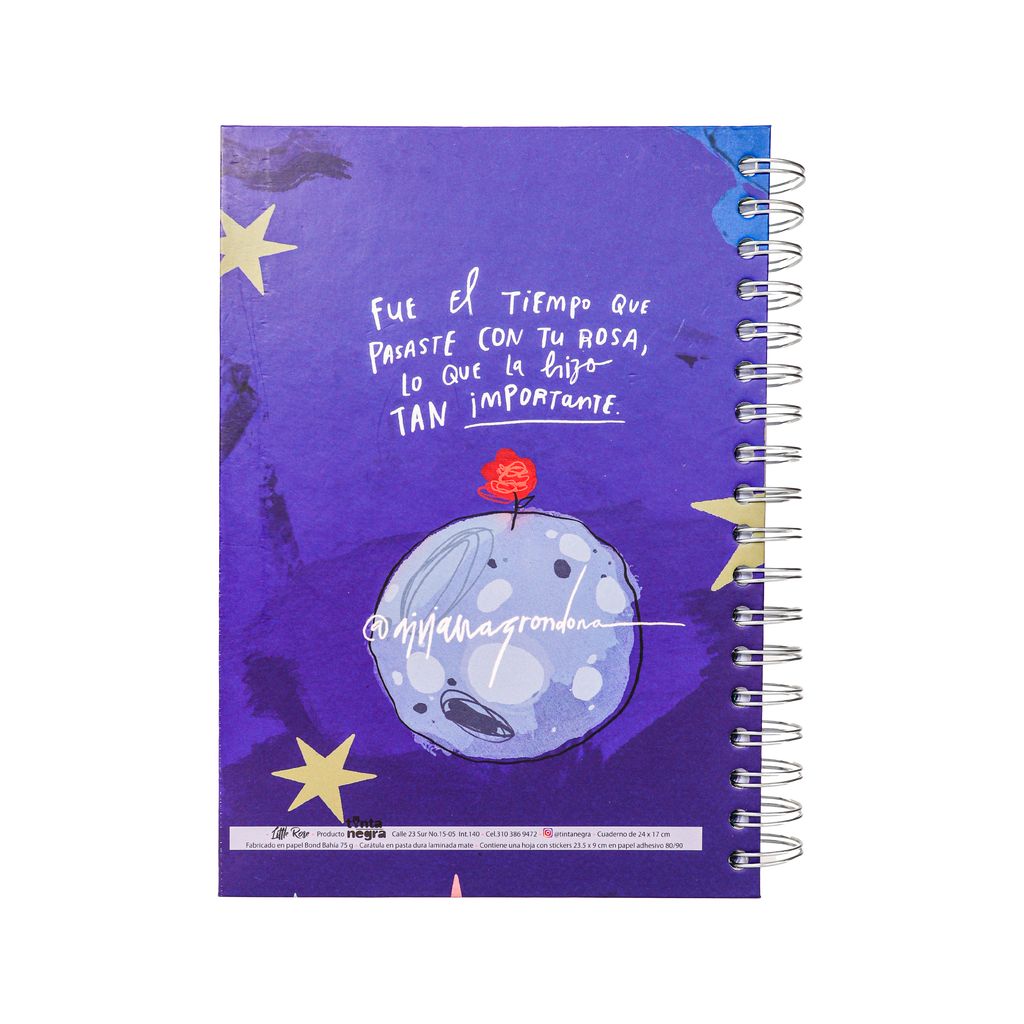 Cuaderno Sencillo Mediano Cuadriculado - My Little Rose
