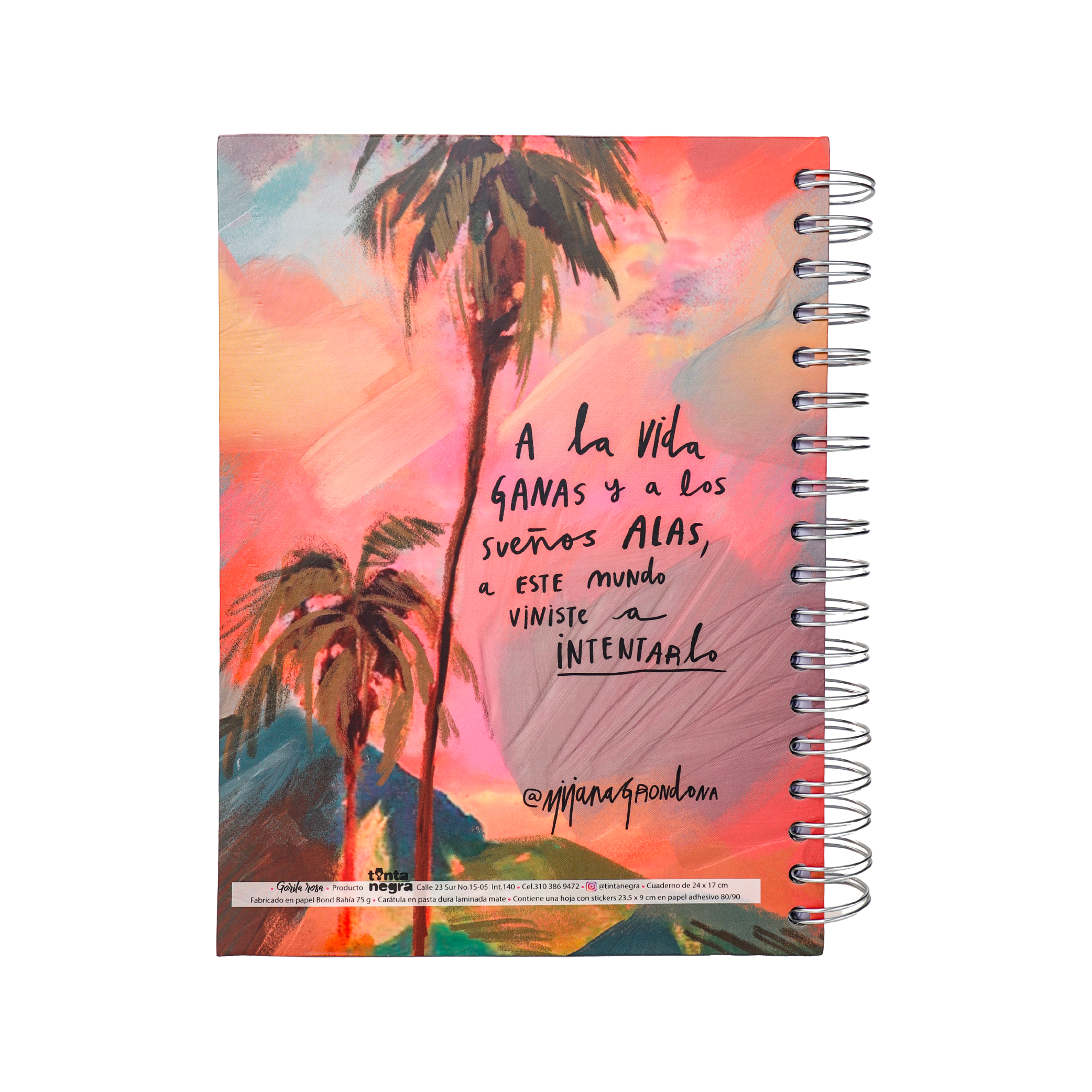 Cuaderno 5 Materias Mediano  - Gorila Rosa