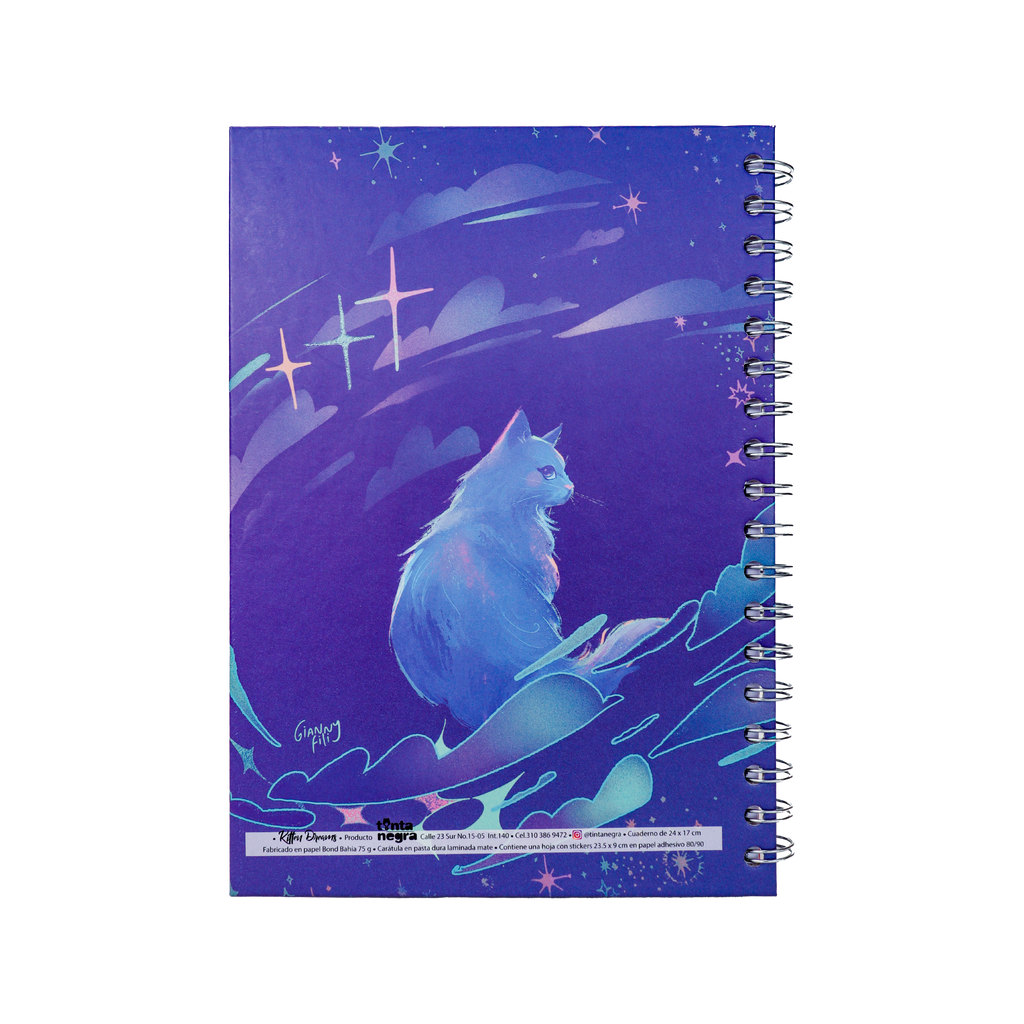 Cuaderno Sencillo Mediano Cuadriculado - Kitten Dreams