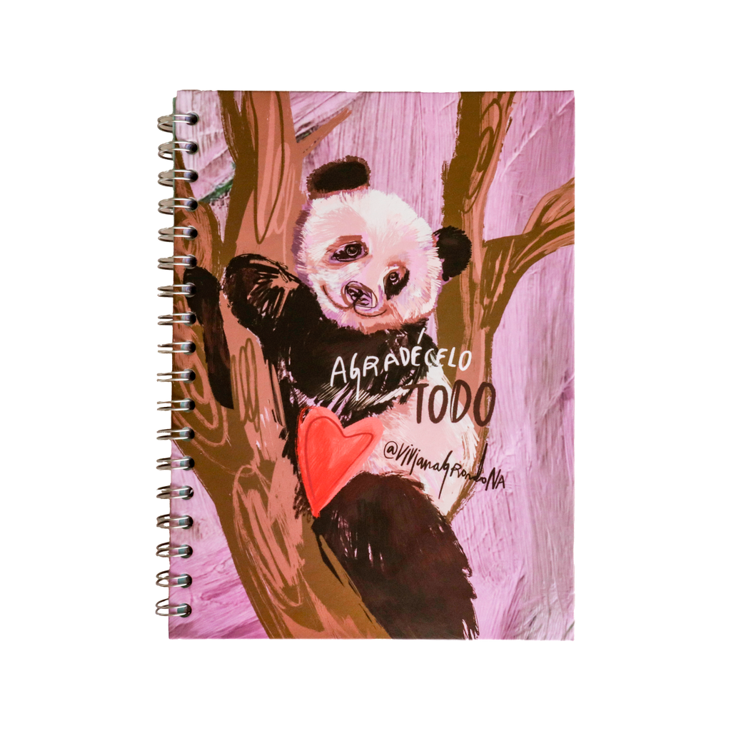 Cuaderno 5 Materias Mediano - Panda Rosa
