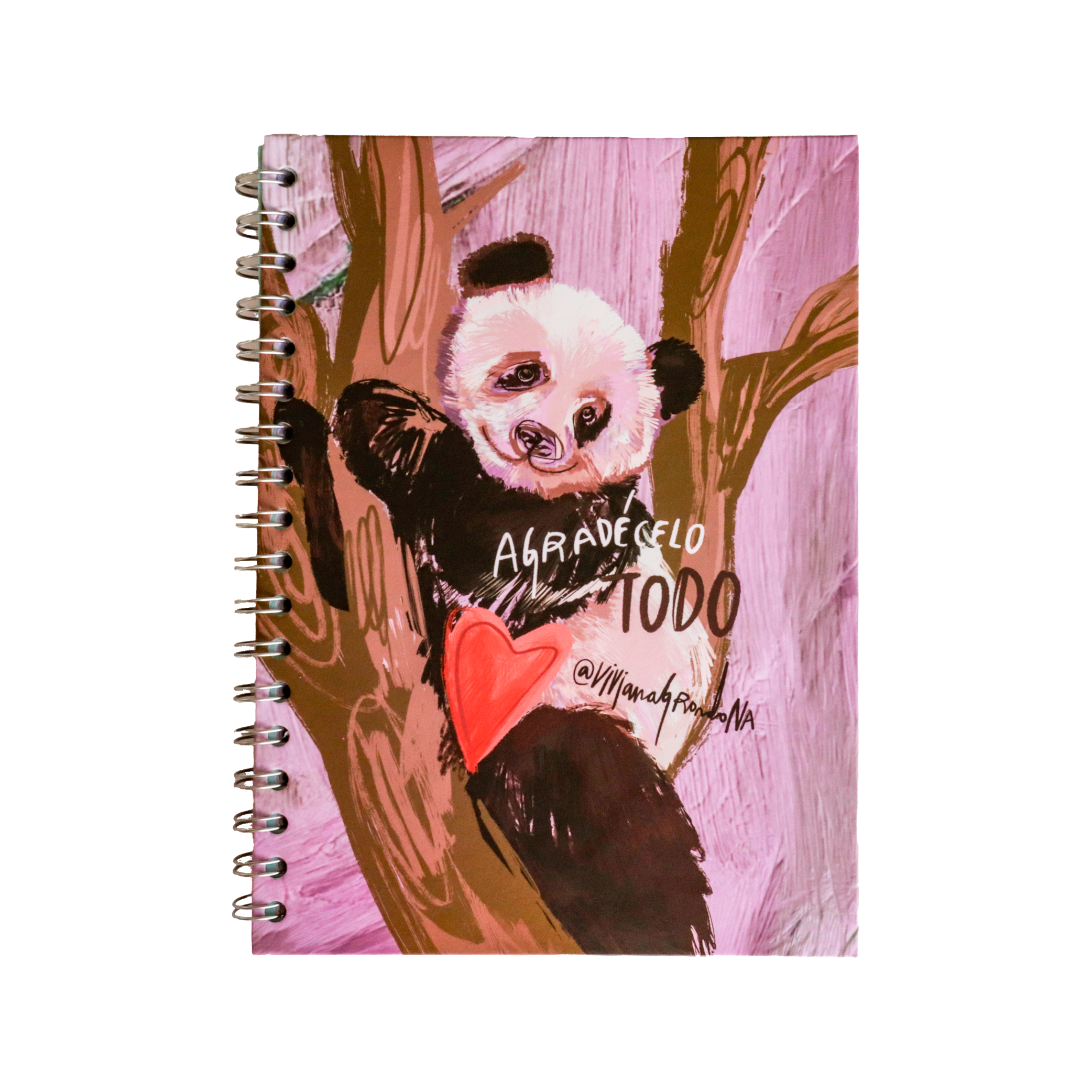 Cuaderno 5 Materias Mediano - Panda Rosa
