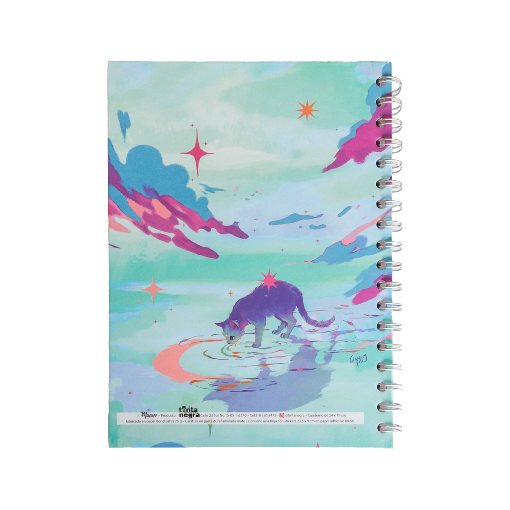 Cuaderno Sencillo Mediano Rayado - Minino