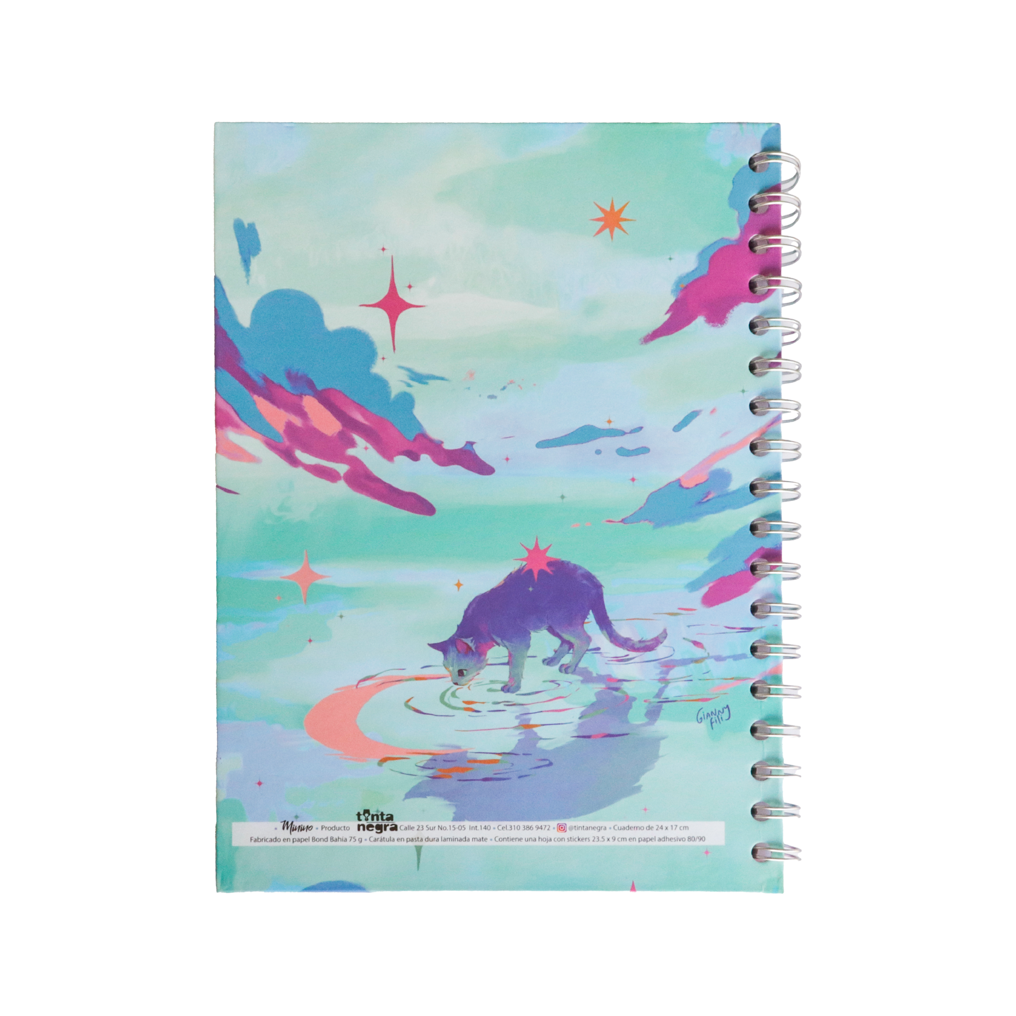 Cuaderno Sencillo Mediano Rayado - Minino