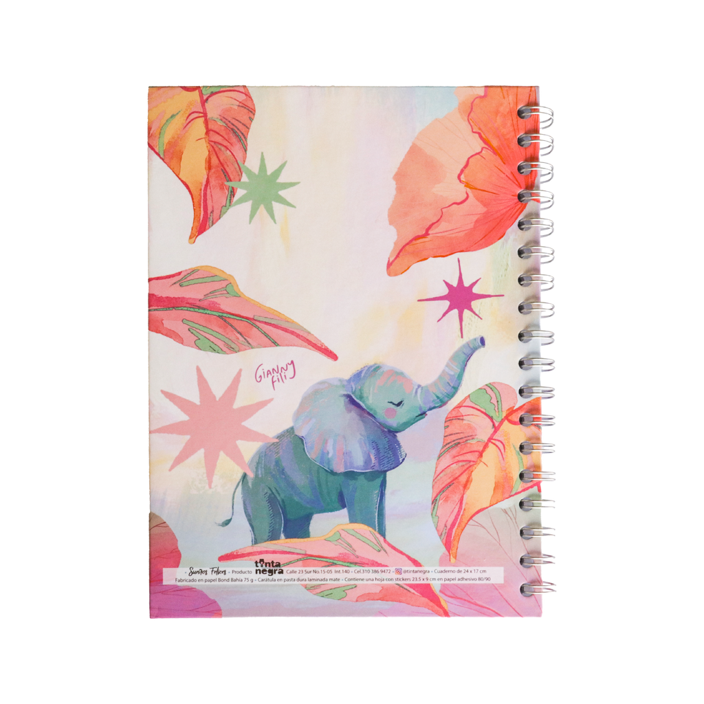 Cuaderno Sencillo Mediano Rayado - Sueños Felices