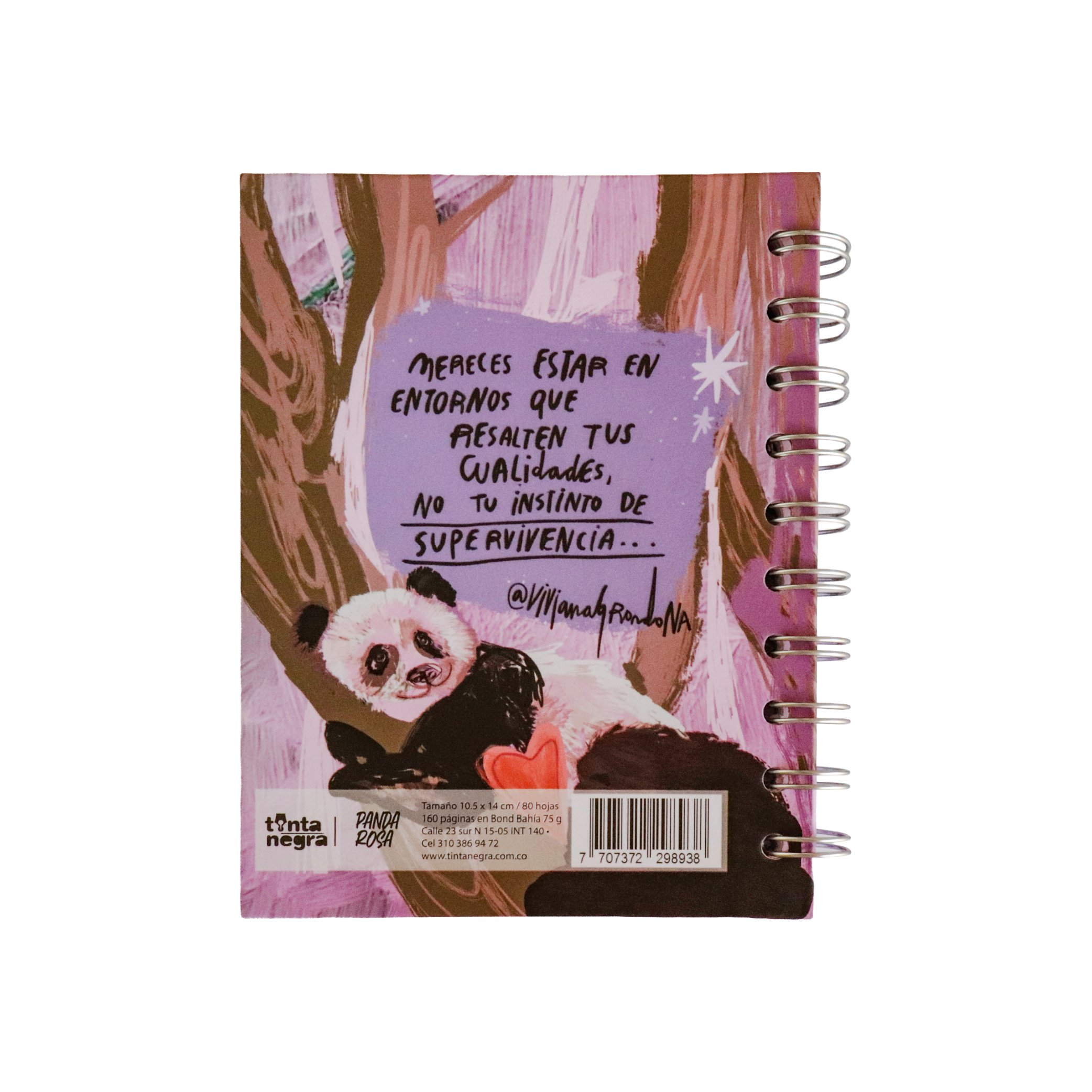 Libreta - Panda Rosa