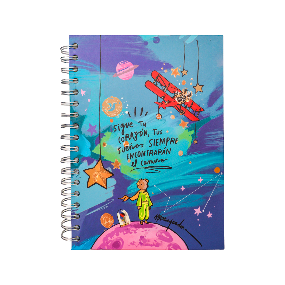 Cuaderno Sencillo Mediano Rayado 80-1 - Principito Blue